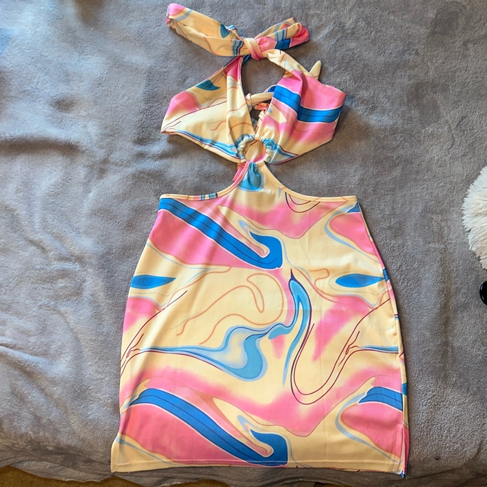 colorful mini dress